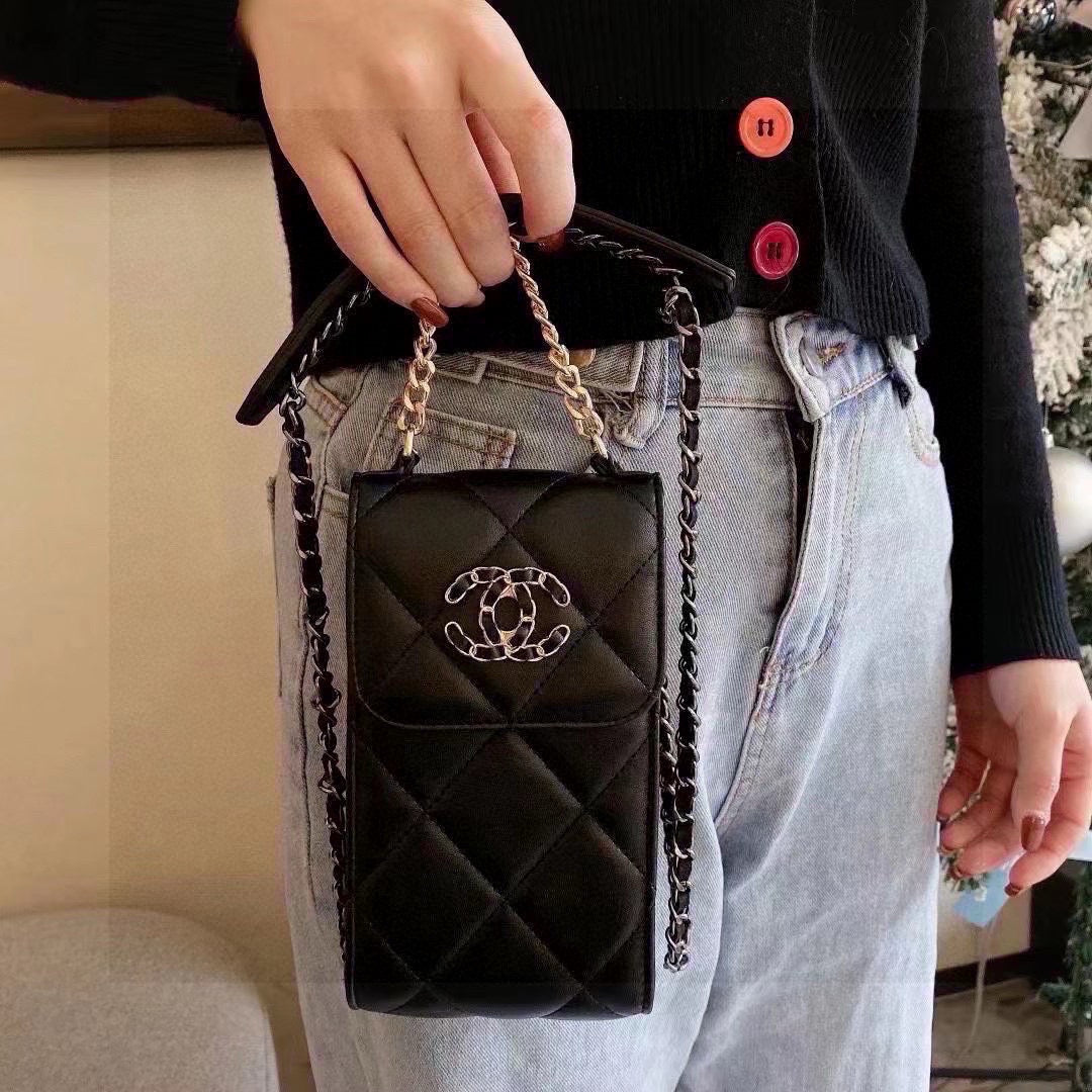 Elegant Leather CC Crossbody Phone Bag-LA260016