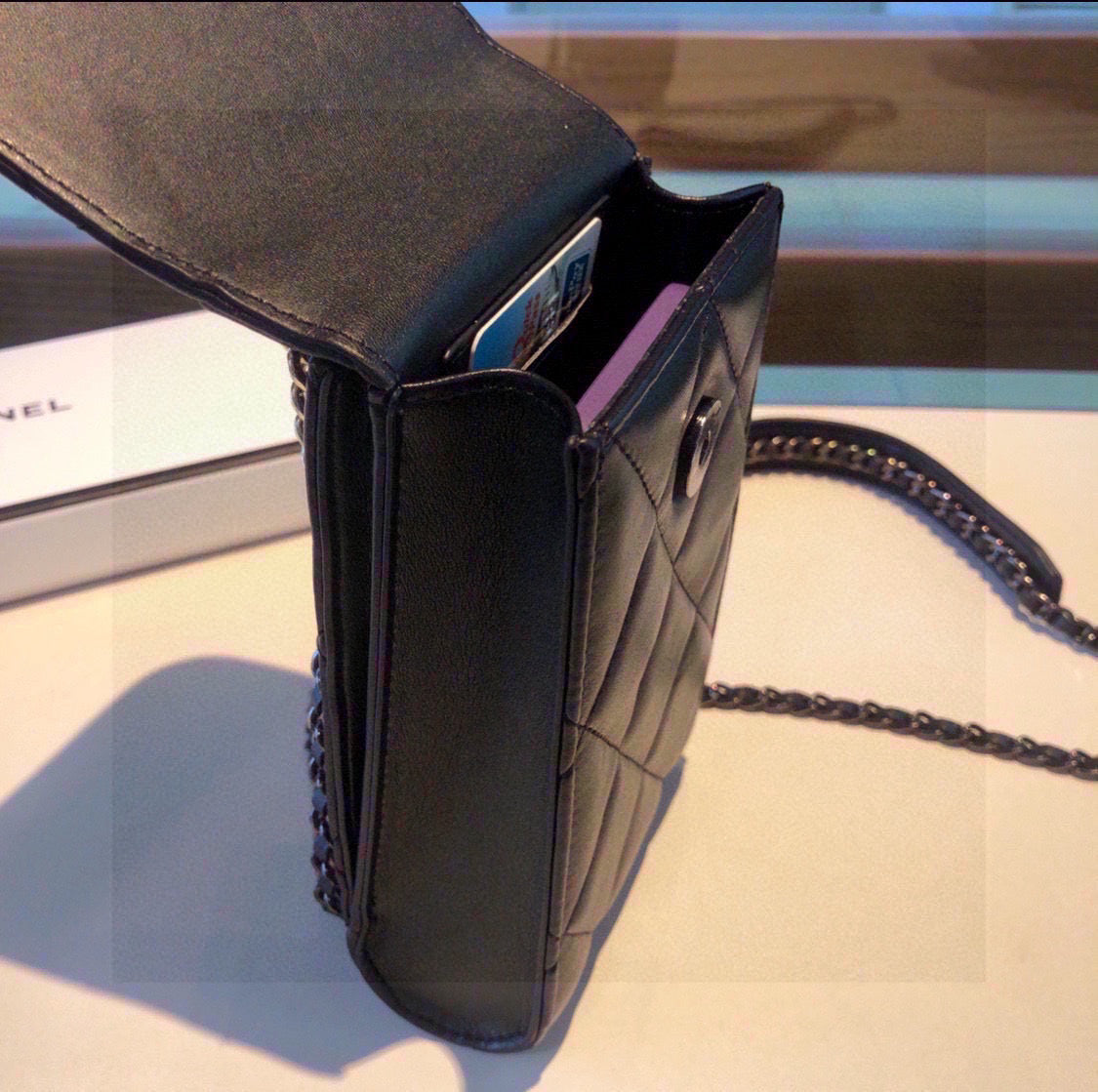 Elegant Leather CC Crossbody Phone Bag-LA260016