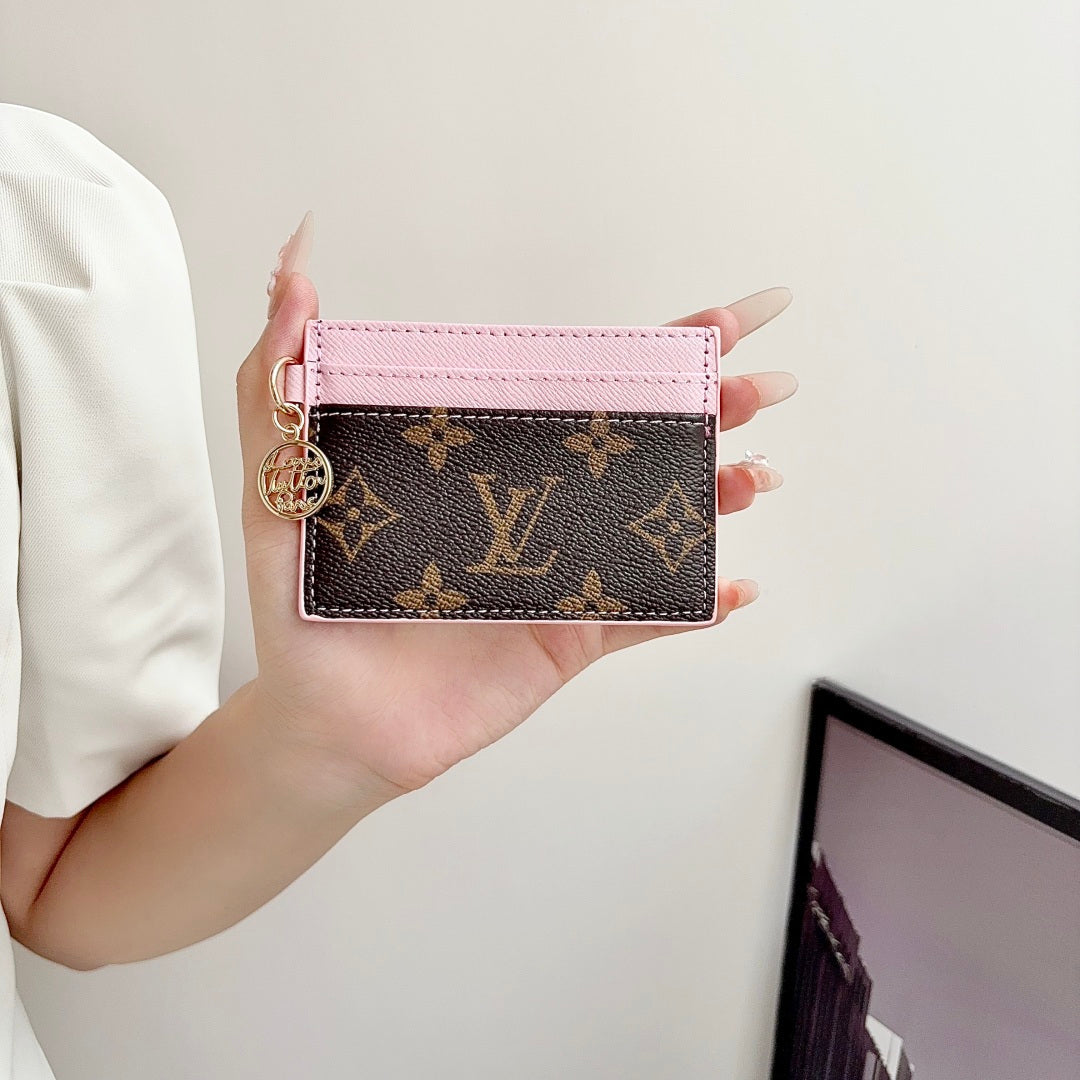 Classic Leather Monogram  Card Wallet-LA260027
