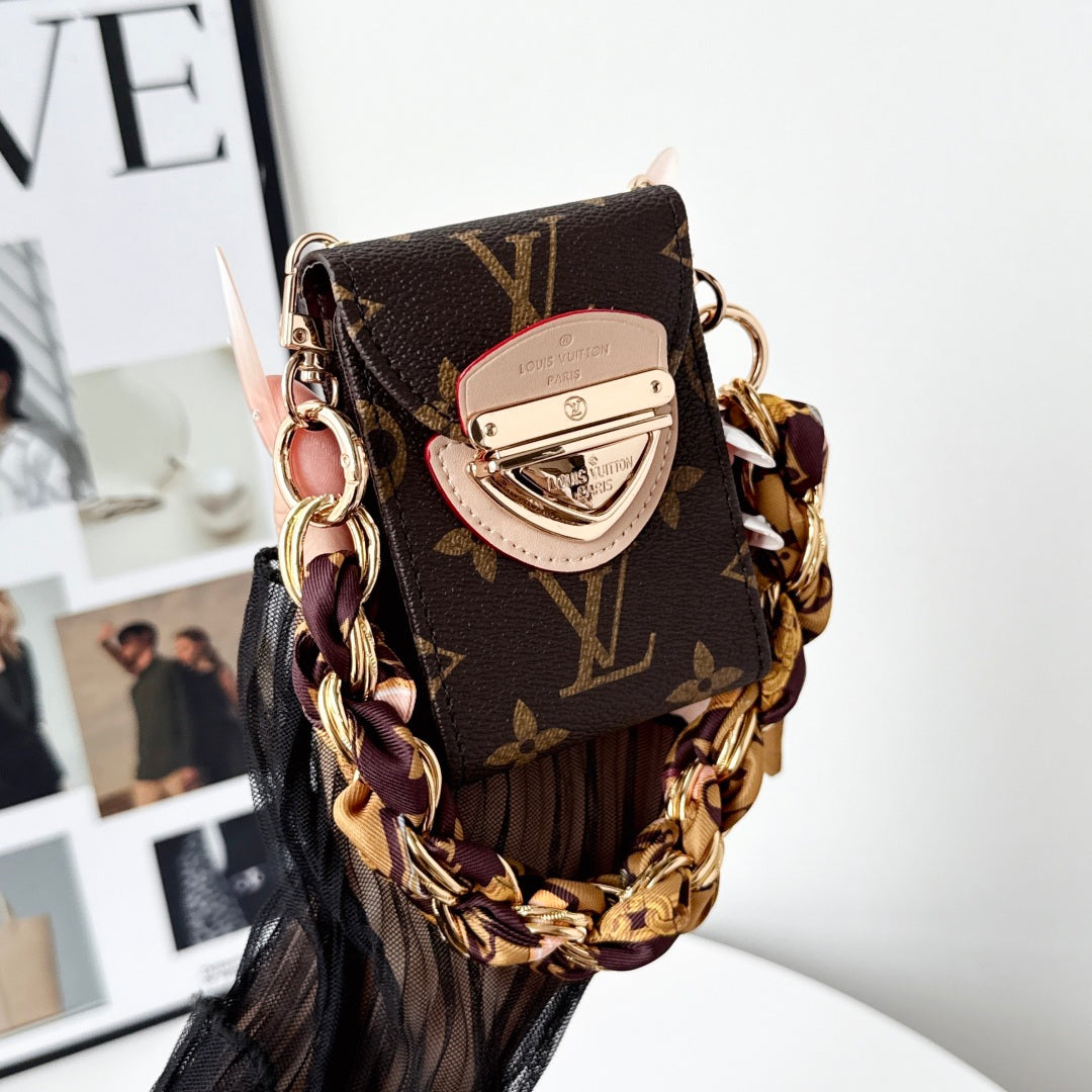 Premium Leather Monogram  Card Wallet-LA260045