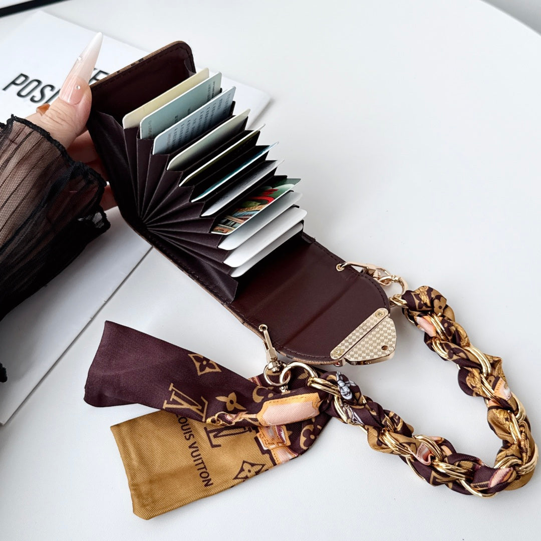 Premium Leather Monogram  Card Wallet-LA260045