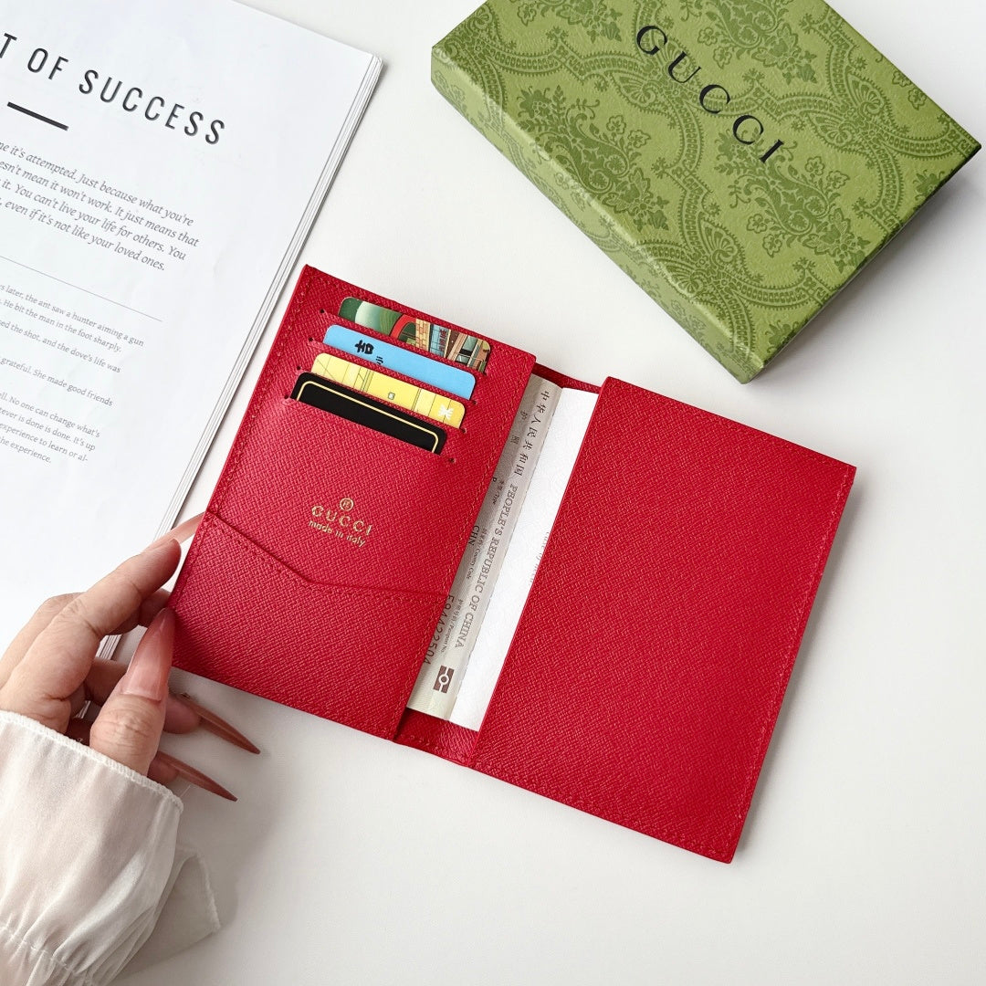 Premium Leather GG Folding Card Wallet-LA260047
