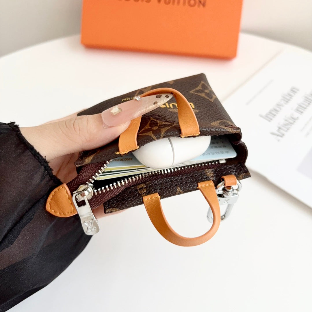 Elegant Leather Monogram AirPods Cases -LA260052