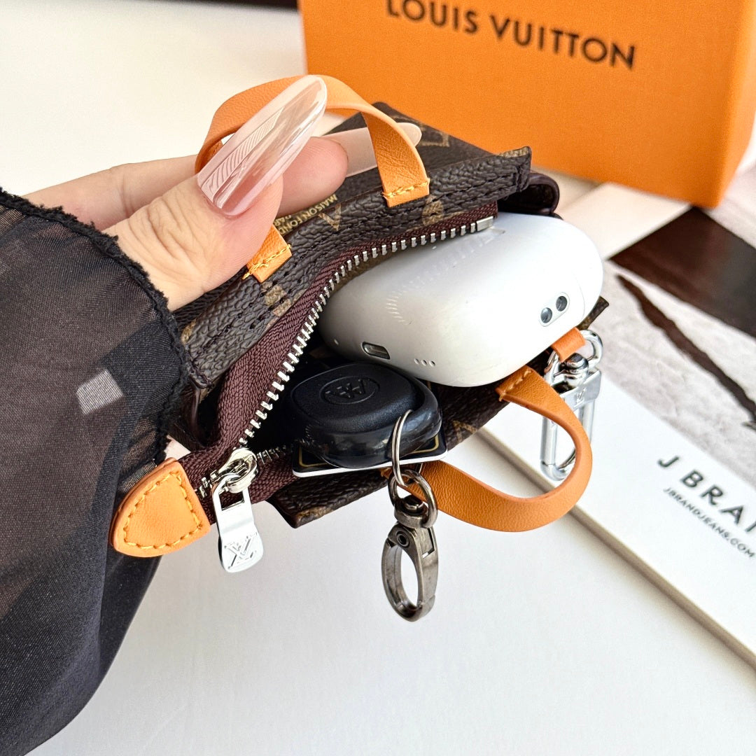Elegant Leather Monogram AirPods Cases -LA260052
