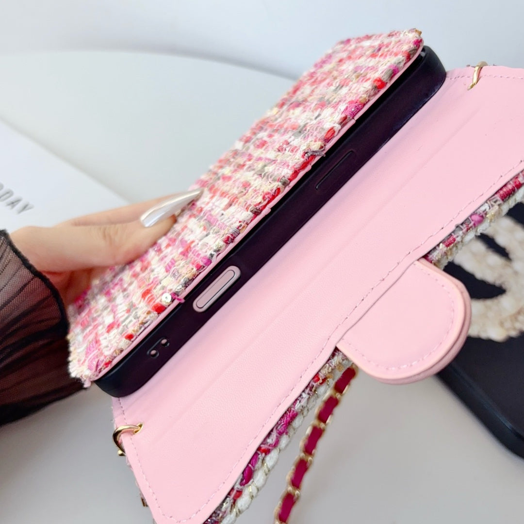 High-quality  CC iPhone Case With Flip Wallet And Crossbody Strap-LA260054